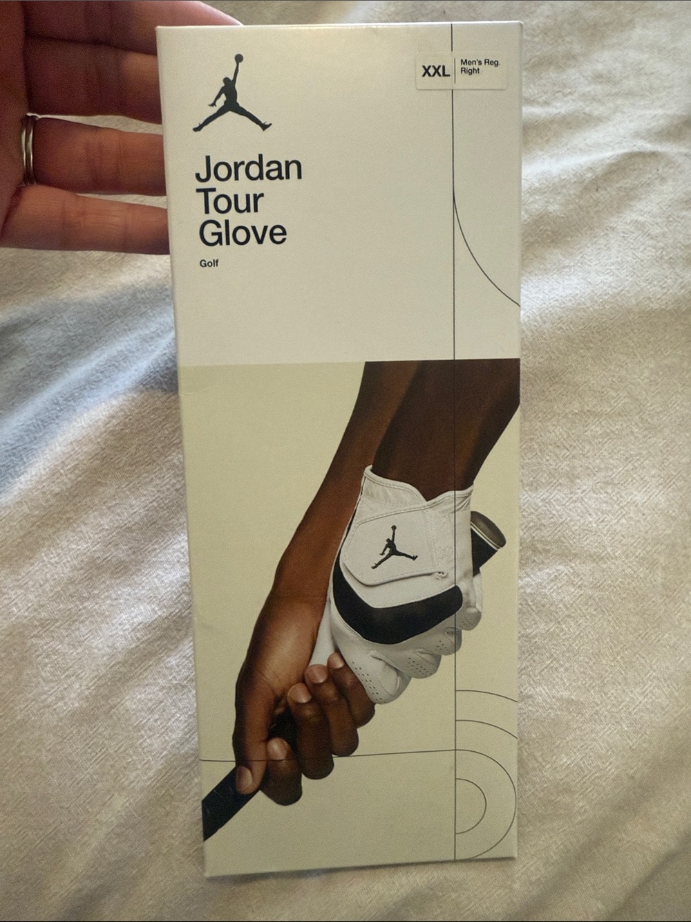 Jordan Golf Glove in White and Black